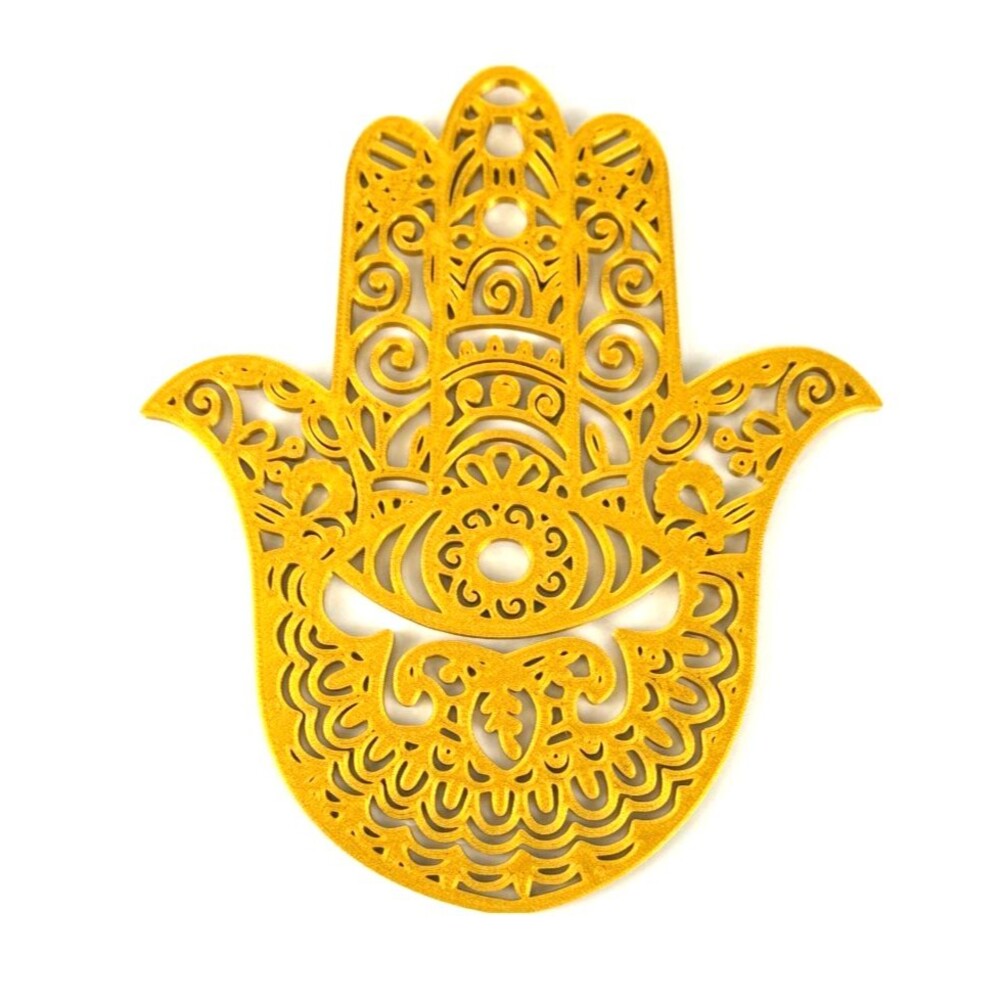 7.5" Hamsa Hand Wall Art for Meditation and Spiritual Decor 3D Print